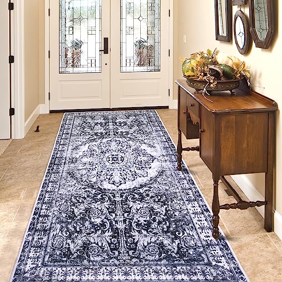 Non-Slip Bohemian Style Washable Hallway Runner Rug | Egoodhome™