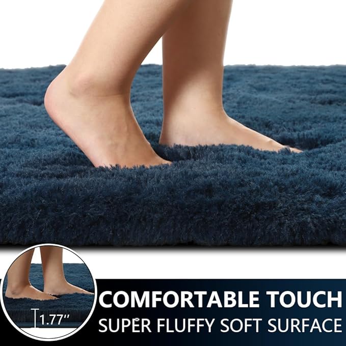 Fluffy Shaggy Area Rugs for Bedroom Bedside | Egoodhome™