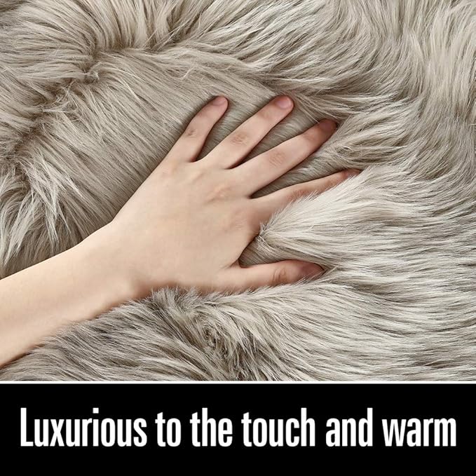Washable Furry Durable Faux Throw Carpet | Egoodhome™