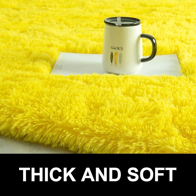 Fluffy Shaggy Area Rugs for Bedroom Bedside | Egoodhome™