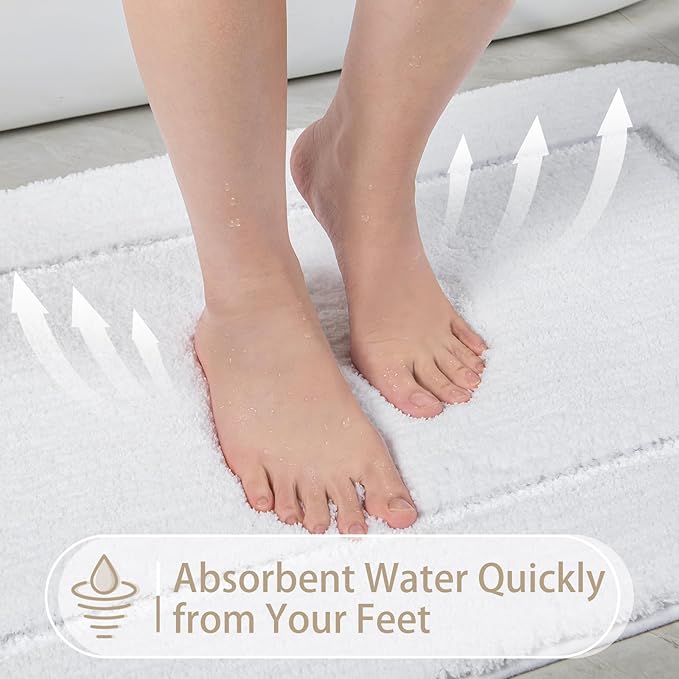 Soft Bath Rug Set 2 Piece Set, U-Shaped Bathroom Rugs | Egoodhome™