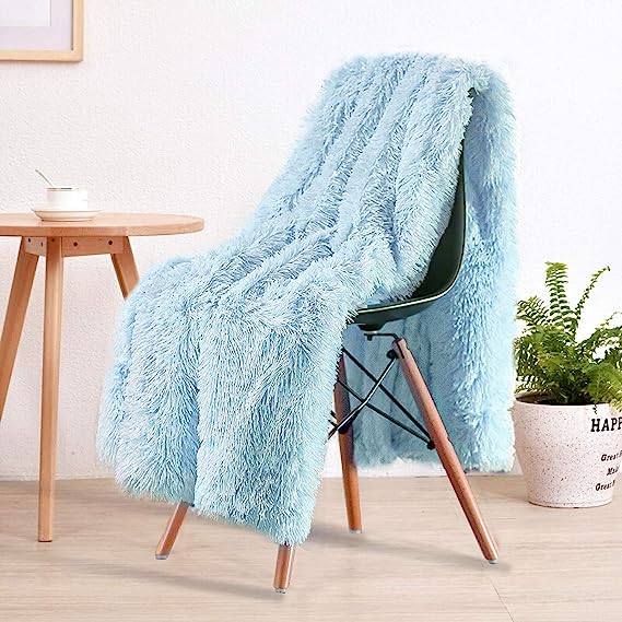 Washable Cozy Fluffy Soft Shaggy Faux Fur Blanket | Egoodhome™