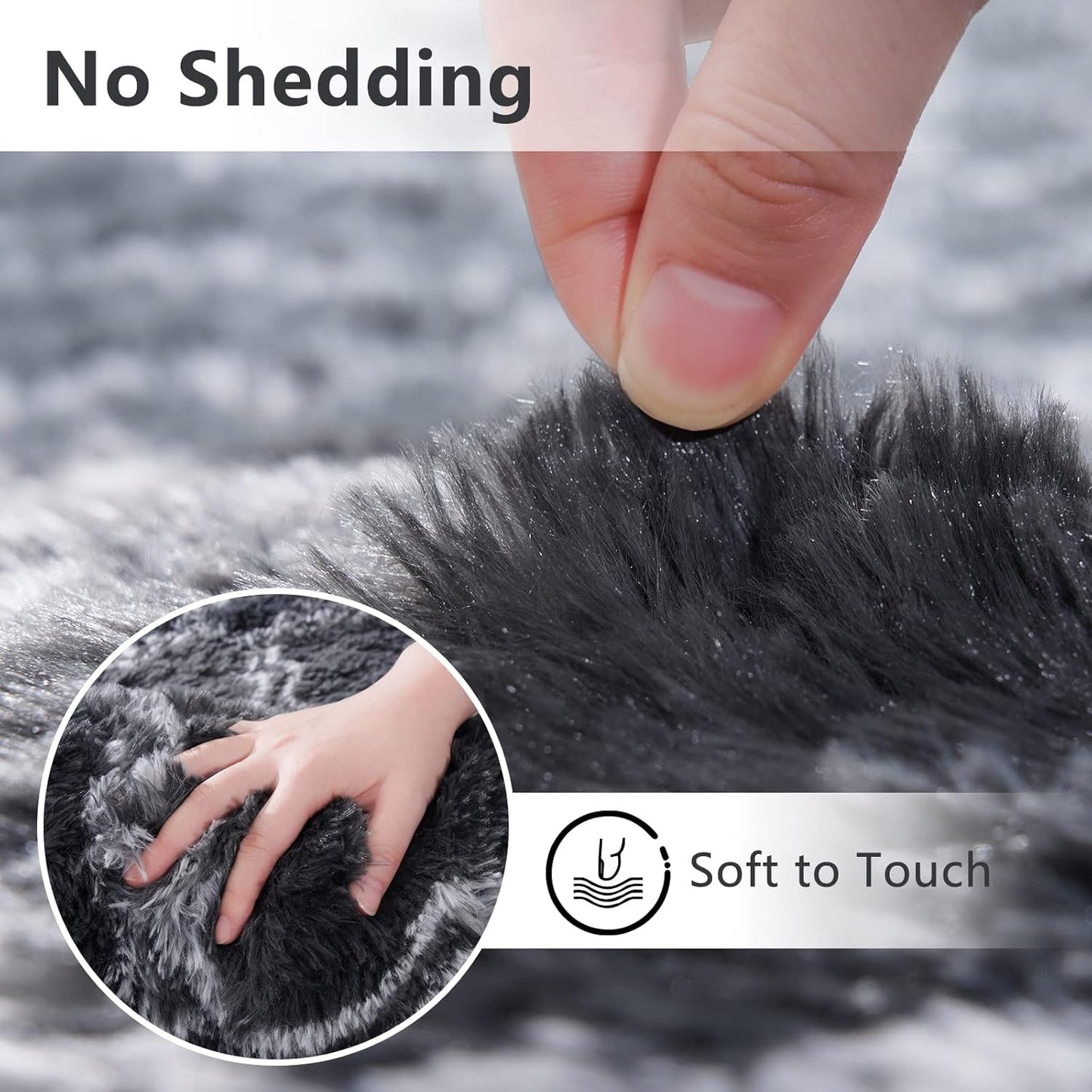 Geometric Plush Fluffy Modern Area Luxury Shag Rugs | MUSICWAKER™