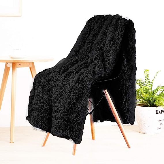 Washable Cozy Fluffy Soft Shaggy Faux Fur Blanket | Egoodhome™