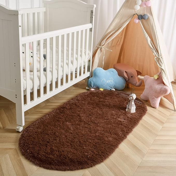 Fluffy Shaggy Area Rugs for Bedroom Bedside | Egoodhome™