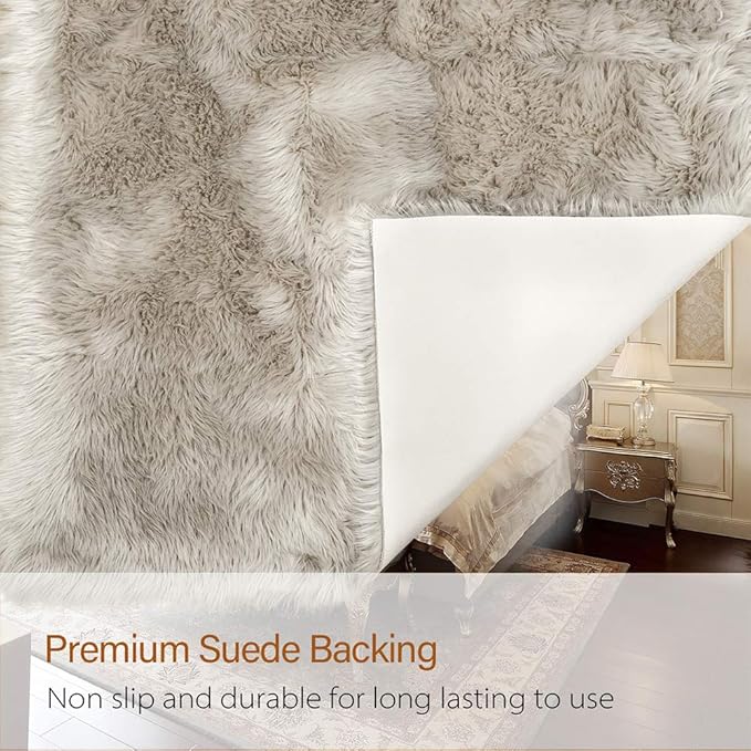 Washable Furry Durable Faux Throw Carpet | Egoodhome™