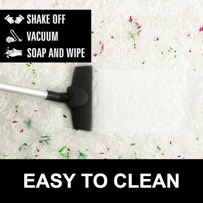 Fluffy Shaggy Area Rugs for Bedroom Bedside | Egoodhome™