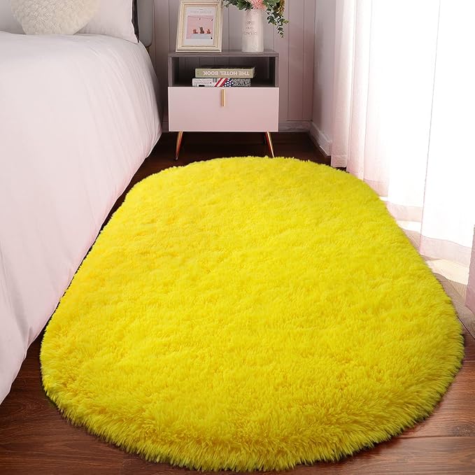 Fluffy Shaggy Area Rugs for Bedroom Bedside | Egoodhome™