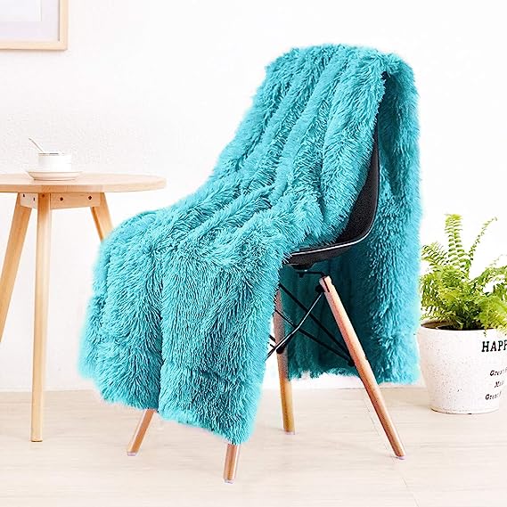 Washable Cozy Fluffy Soft Shaggy Faux Fur Blanket | Egoodhome™