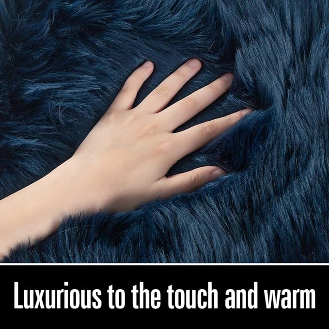 Washable Furry Durable Faux Throw Carpet | Egoodhome™