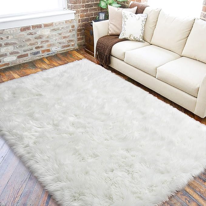 Washable Furry Durable Faux Throw Carpet | Egoodhome™