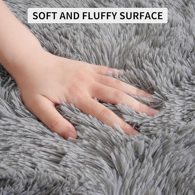 EGOODHOME Large Soft Fluffy  Modern Rug | Egoodhome™