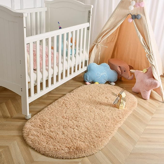 Fluffy Shaggy Area Rugs for Bedroom Bedside | Egoodhome™