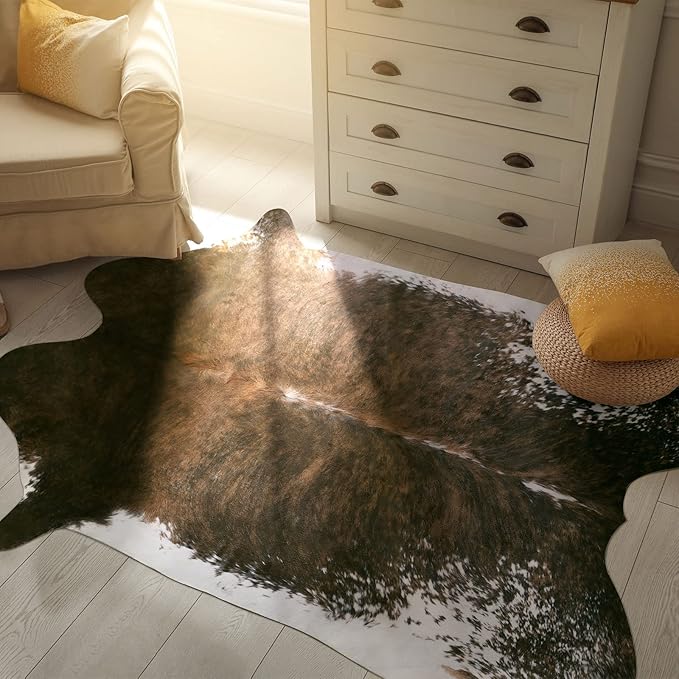 Stylish Cow Large Accent Western Rug | Egoodhome™