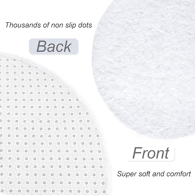 Fluffy Shaggy Area Rugs for Bedroom Bedside | Egoodhome™