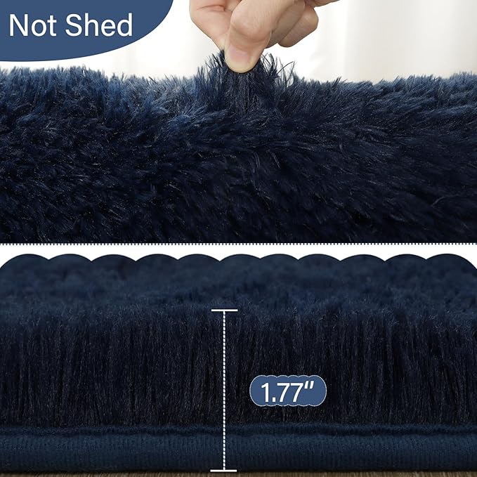Fluffy Shaggy Area Rugs for Bedroom Bedside | Egoodhome™