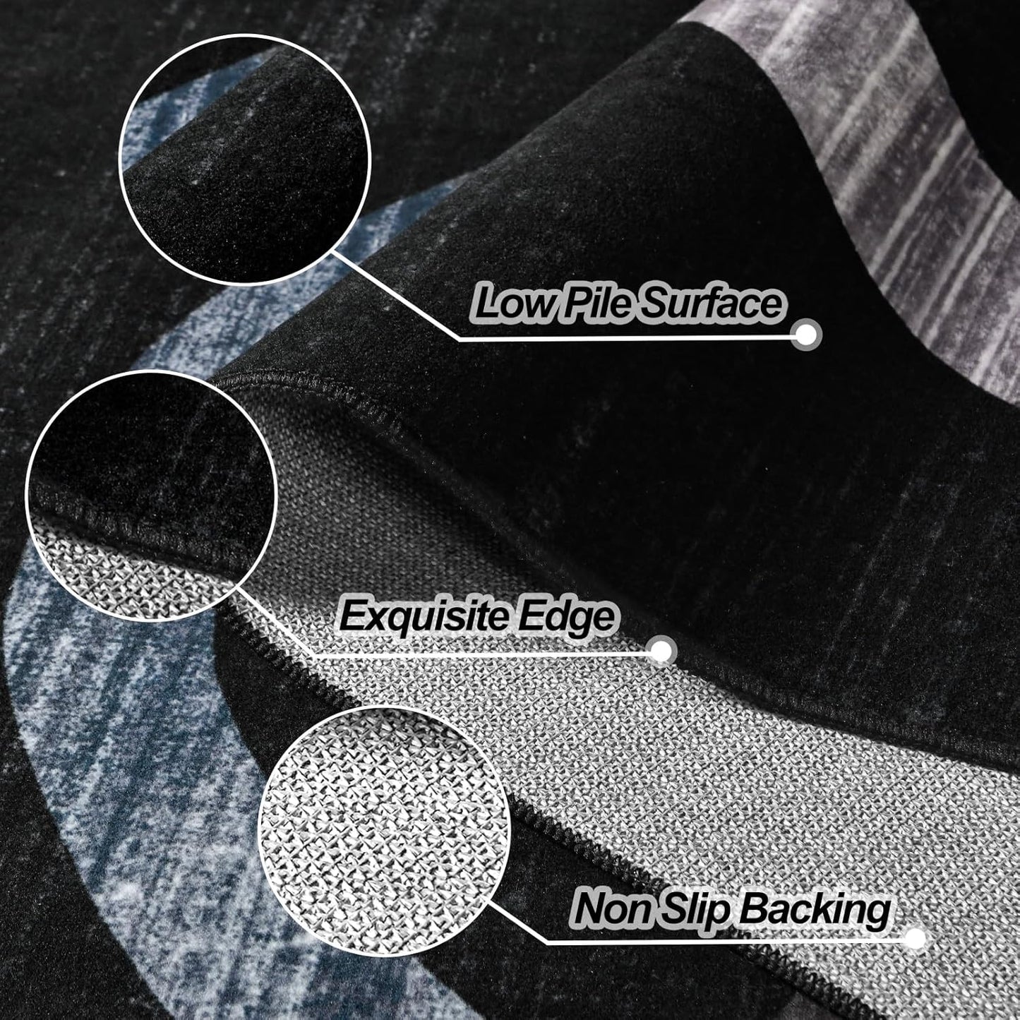 Abstract Big High Traffic Modern Rugs | Egoodhome™