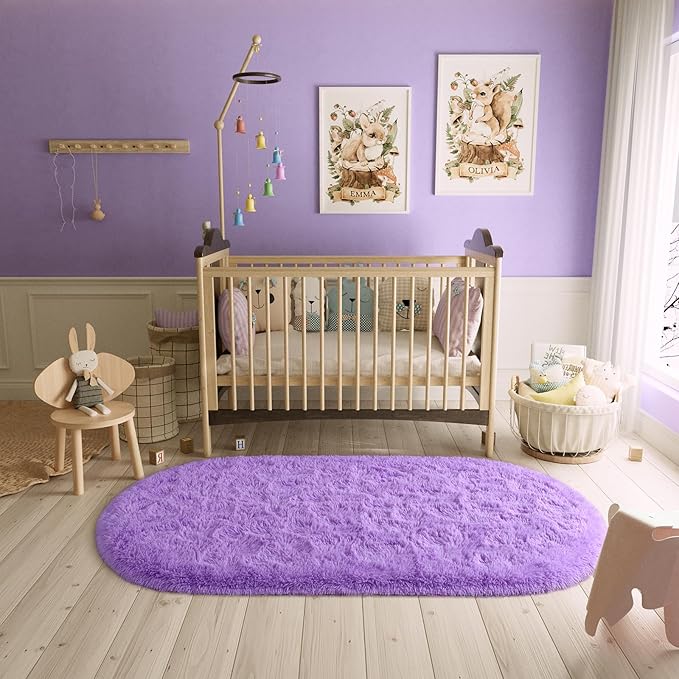 Fluffy Shaggy Area Rugs for Bedroom Bedside | Egoodhome™