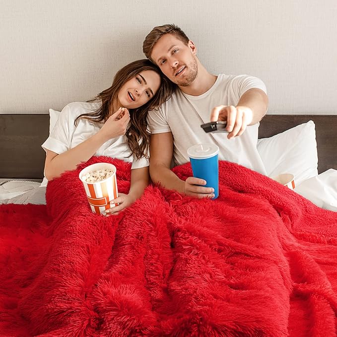 Super Soft Shaggy Fuzzy Sherpa Blankets | Egoodhome™