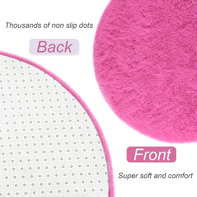 Fluffy Shaggy Area Rugs for Bedroom Bedside | Egoodhome™