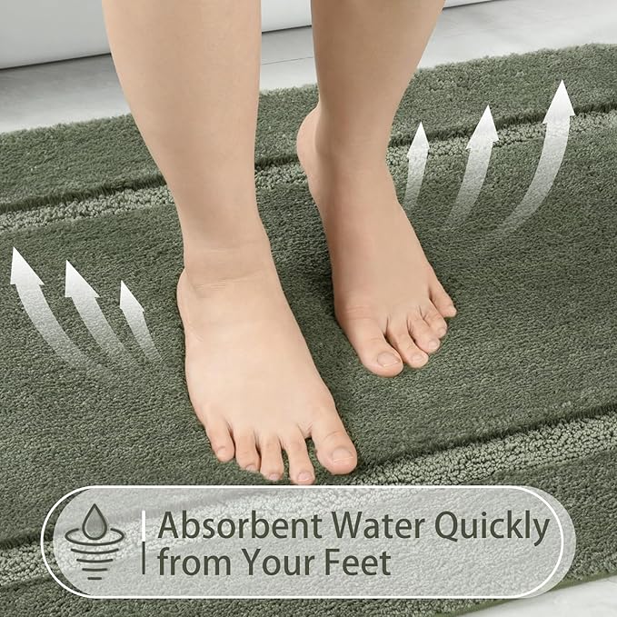 Soft Bath Rug Set 2 Piece Set, U-Shaped Bathroom Rugs | Egoodhome™