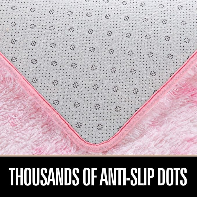 Luxury Fluffy Rainbow Colorful Area Rug | Egoodhome™