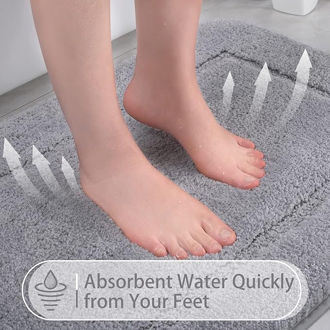 Soft Bath Rug Set 2 Piece Set, U-Shaped Bathroom Rugs | Egoodhome™