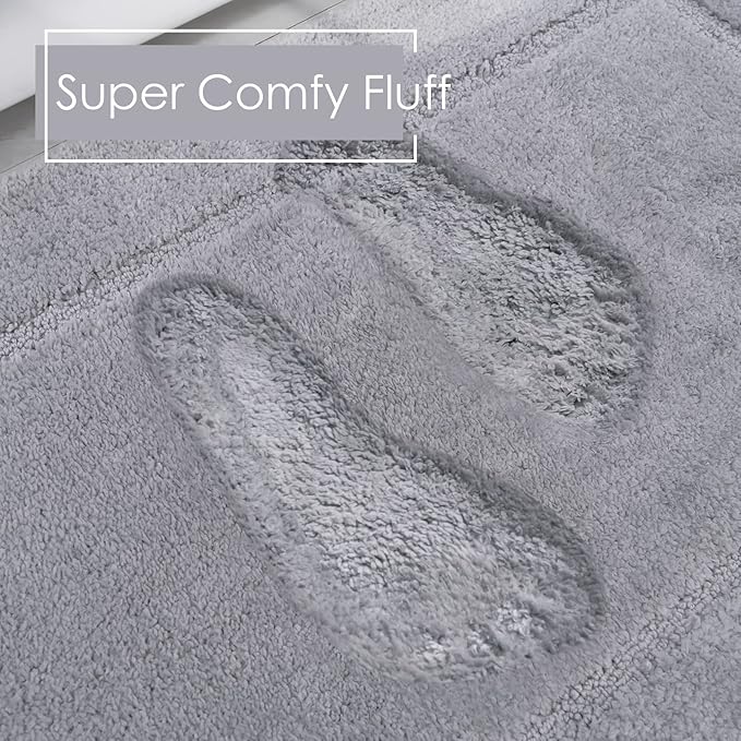 Soft Bath Rug Set 2 Piece Set, U-Shaped Bathroom Rugs | Egoodhome™