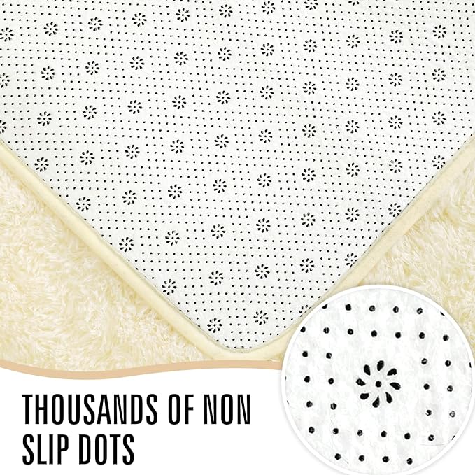 Fluffy Shaggy Area Rugs for Bedroom Bedside | Egoodhome™