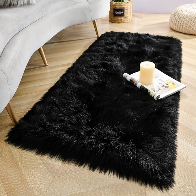 Washable Furry Durable Faux Throw Carpet | Egoodhome™