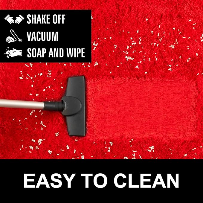 Fluffy Shaggy Area Rugs for Bedroom Bedside | Egoodhome™