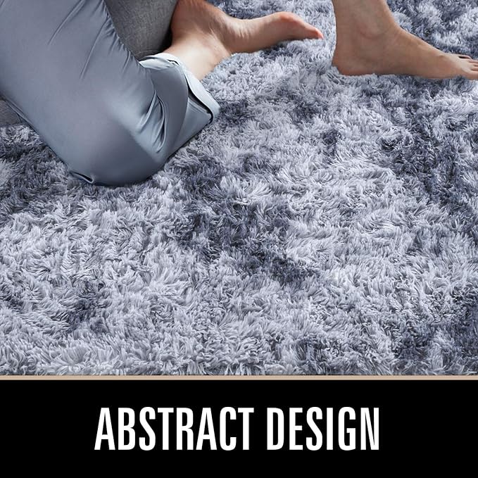 Luxury Fluffy Rainbow Colorful Area Rug | Egoodhome™