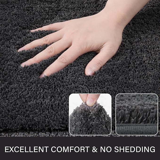 Soft Bath Rug Set 2 Piece Set, U-Shaped Bathroom Rugs | Egoodhome™