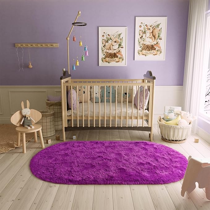 Fluffy Shaggy Area Rugs for Bedroom Bedside | Egoodhome™