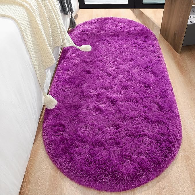Fluffy Shaggy Area Rugs for Bedroom Bedside | Egoodhome™