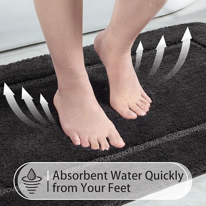 Soft Bath Rug Set 2 Piece Set, U-Shaped Bathroom Rugs | Egoodhome™