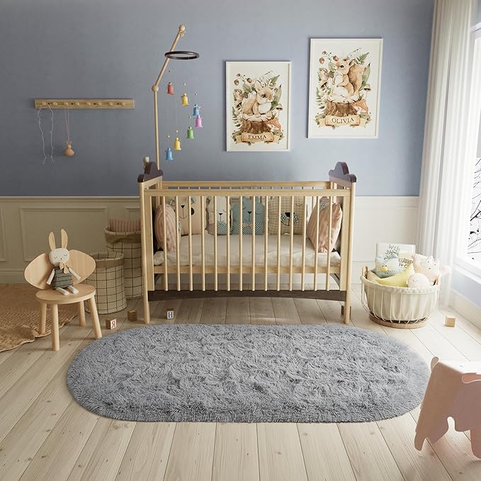 Fluffy Shaggy Area Rugs for Bedroom Bedside | Egoodhome™