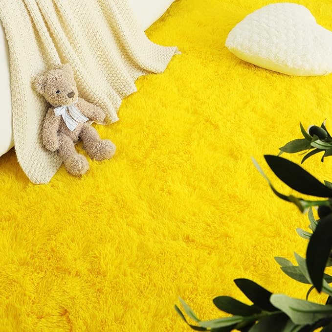 Fluffy Shaggy Area Rugs for Bedroom Bedside | Egoodhome™