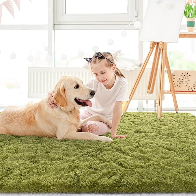Fluffy Shaggy Area Rugs for Bedroom Bedside | Egoodhome™