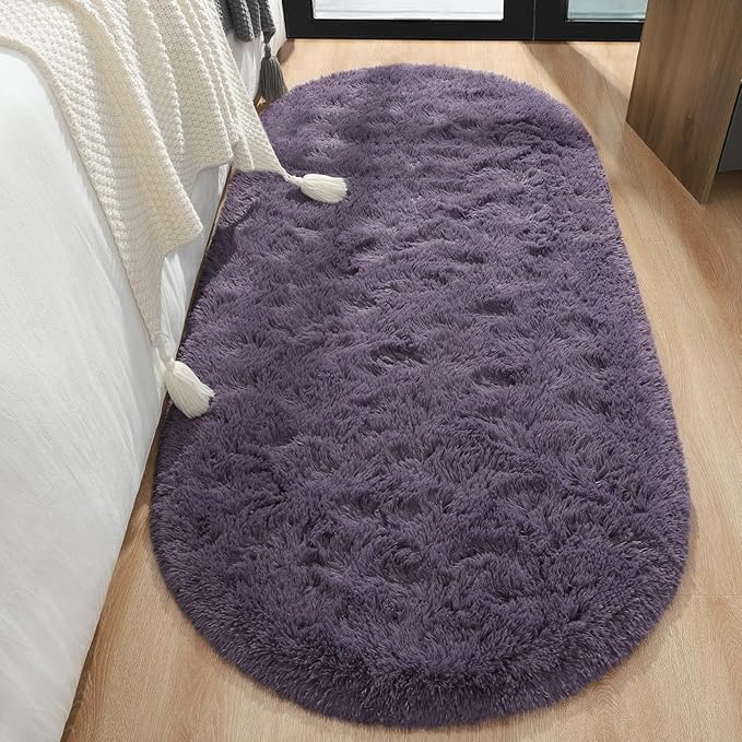 Fluffy Shaggy Area Rugs for Bedroom Bedside | Egoodhome™