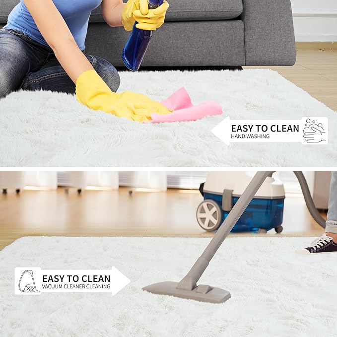 EGOODHOME Large Soft Fluffy  Modern Rug | Egoodhome™