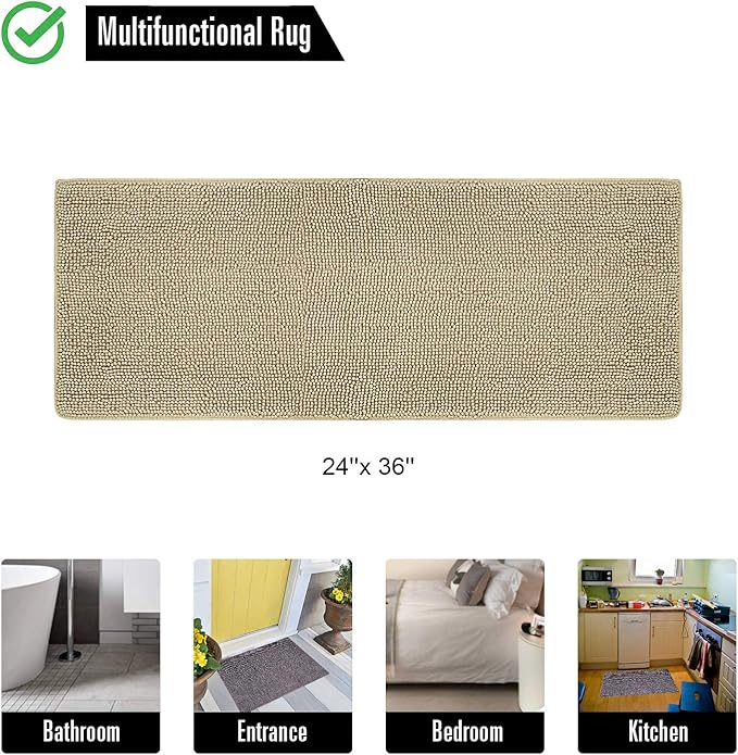 Washable Non Slip Bath Rugs for Bathroom Shower | Egoodhome™
