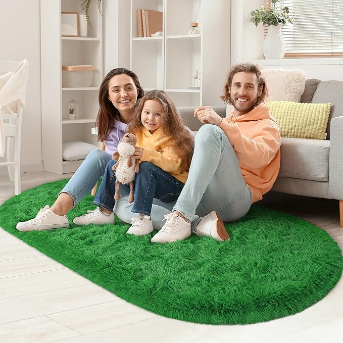 Fluffy Shaggy Area Rugs for Bedroom Bedside | Egoodhome™