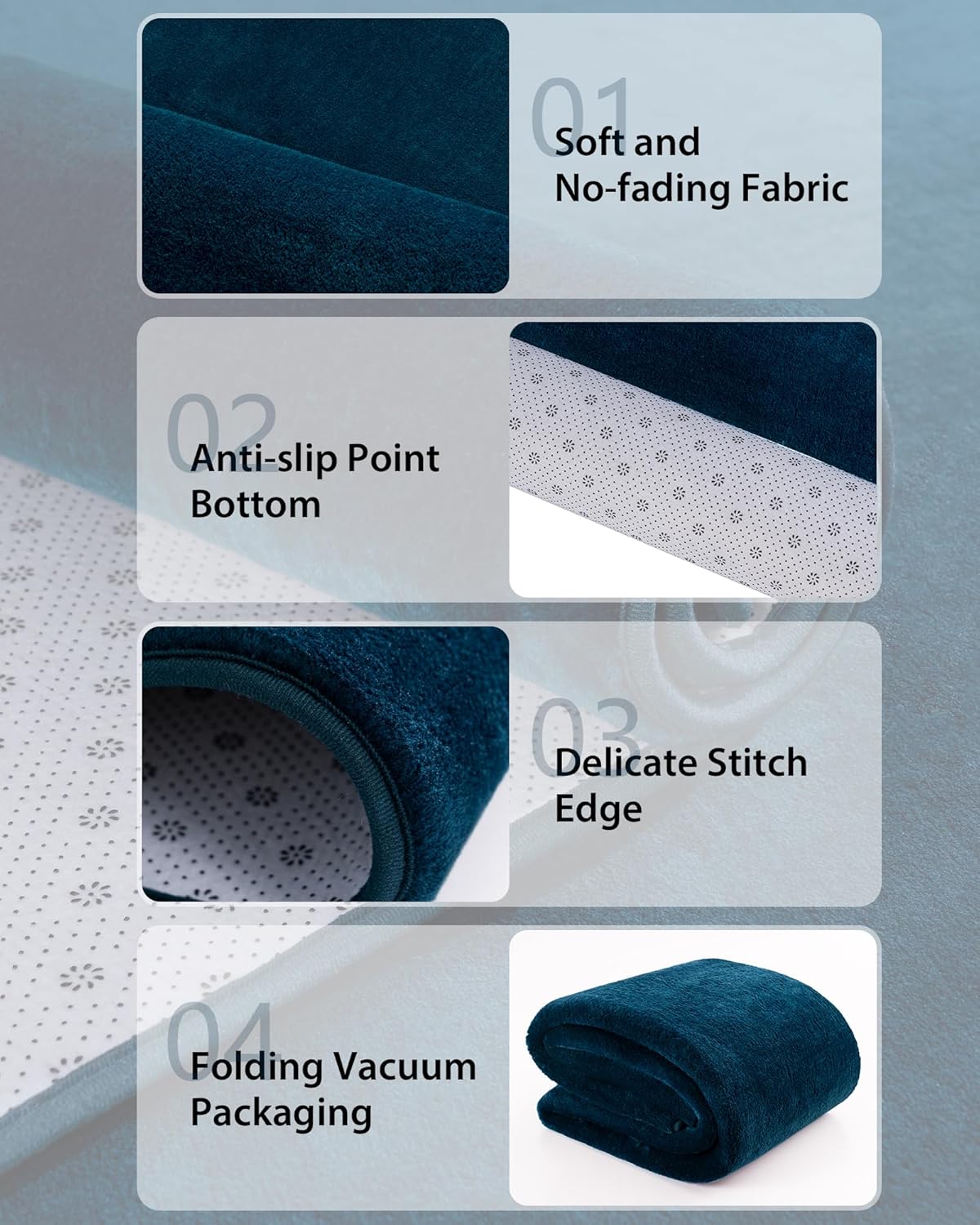 Solid-color Minimalist Washable Modern Area Rug | Egoodhome™