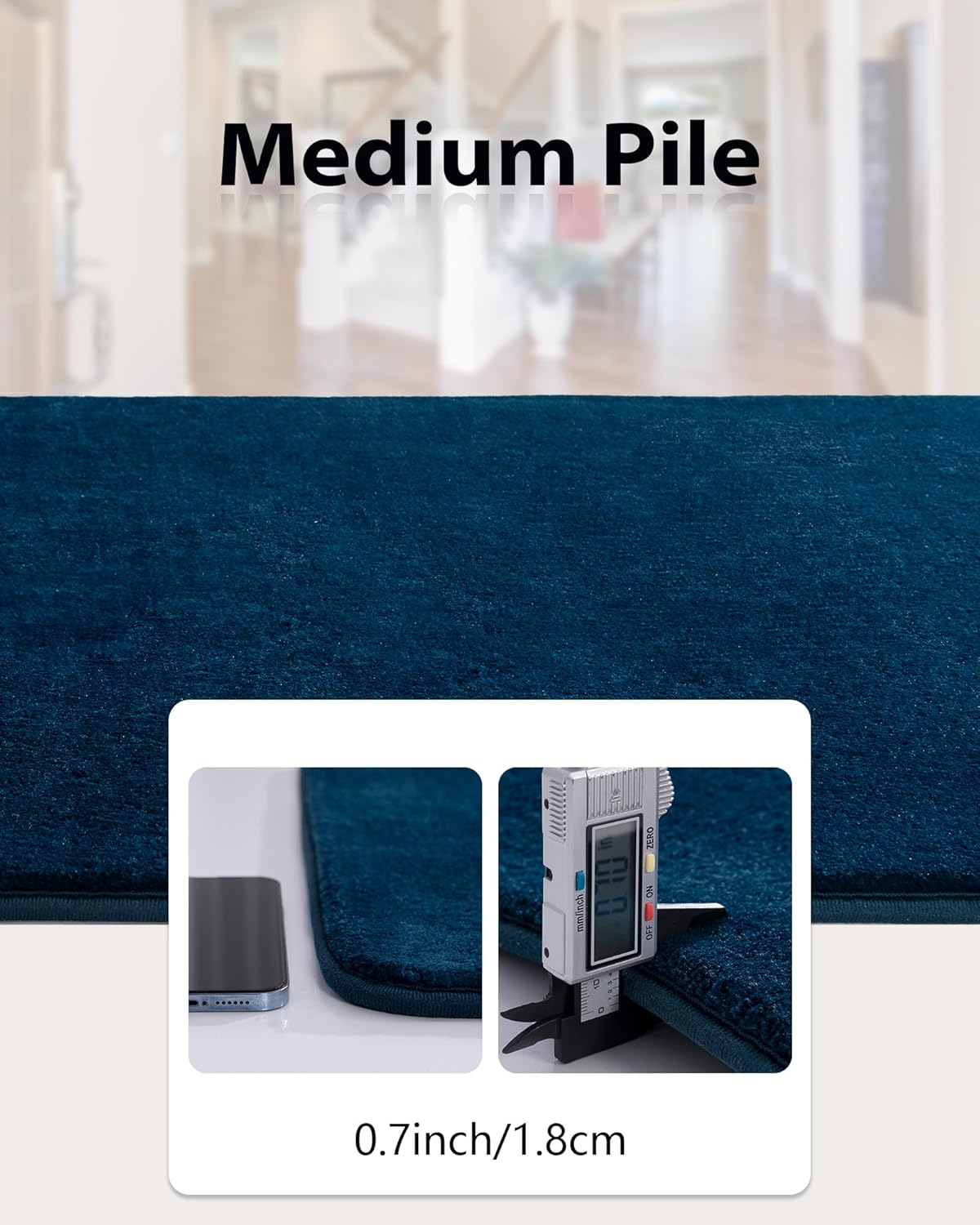 Solid-color Minimalist Washable Modern Area Rug | Egoodhome™