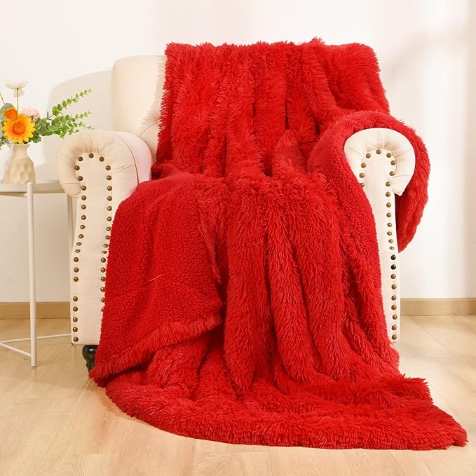Super Soft Shaggy Fuzzy Sherpa Blankets | Egoodhome™