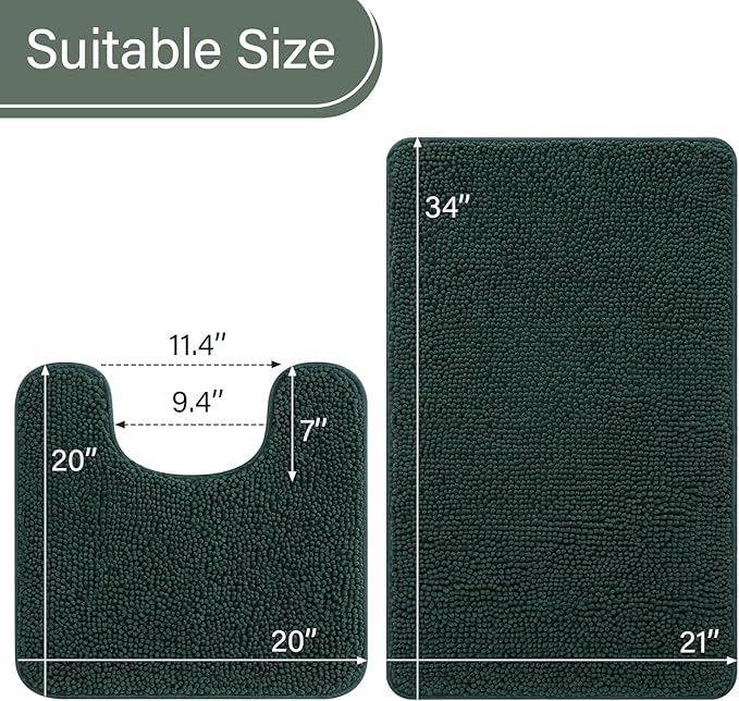 Soft Non Slip Bath Bathroom Rug Set | Egoodhome™