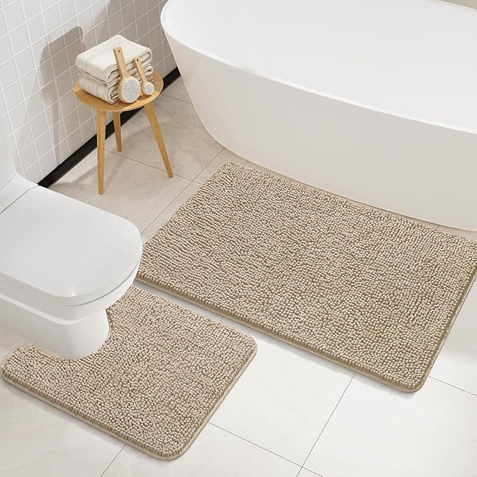 Soft Non Slip Bath Bathroom Rug Set | Egoodhome™