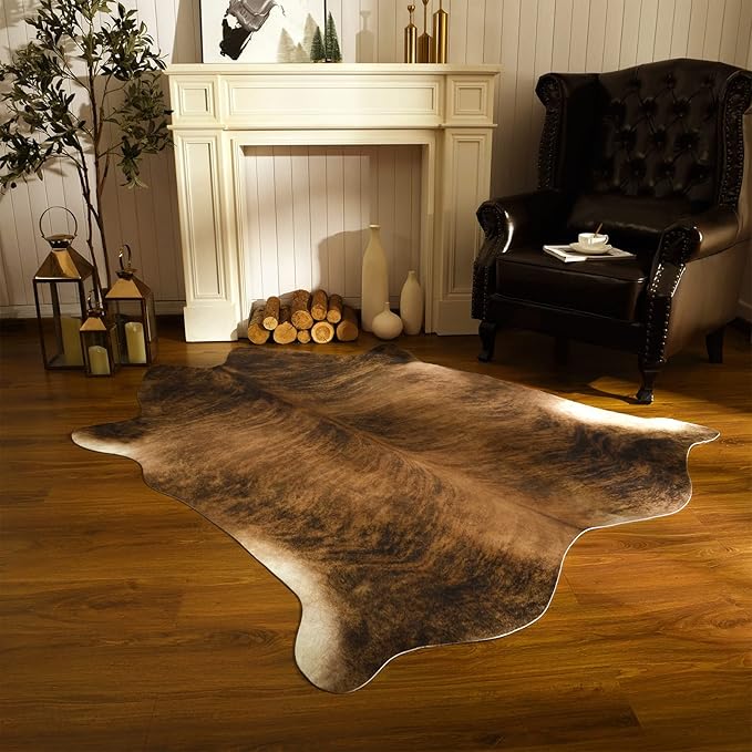 Premium Cowhide Style, Faux Animal Hide Rug | Egoodhome™