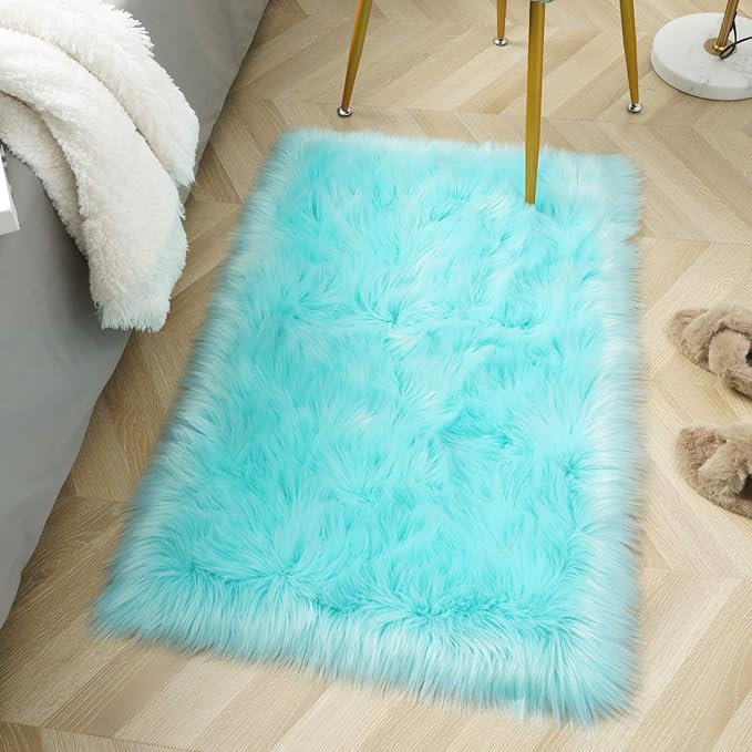 Washable Furry Durable Faux Throw Carpet | Egoodhome™